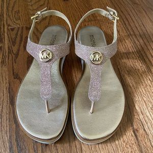 Rose gold Michael kors sandals